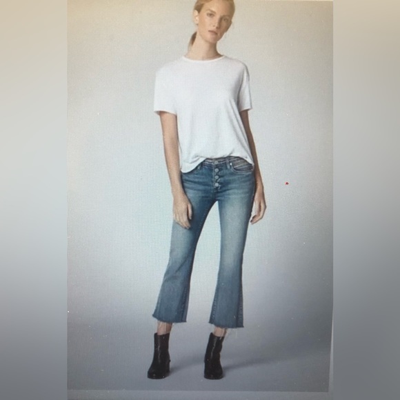 BLANKNYC STYLISH CROPPED EXPOSED BUTTONS RAINBOW WAIST BAND IN SIZE 25 - Picture 7 of 14